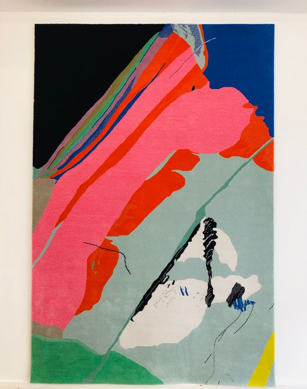 London, 300 x 200 cm, wool and linen on canvas, 2021 (wall rug)