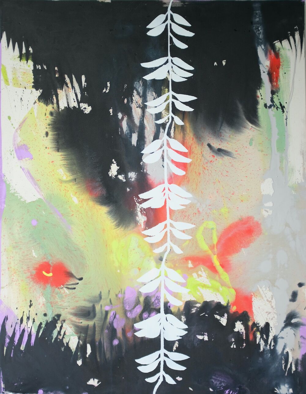 Lover/ M.F., 190 x 140 cm, ink and lacquer on canvas, 2023