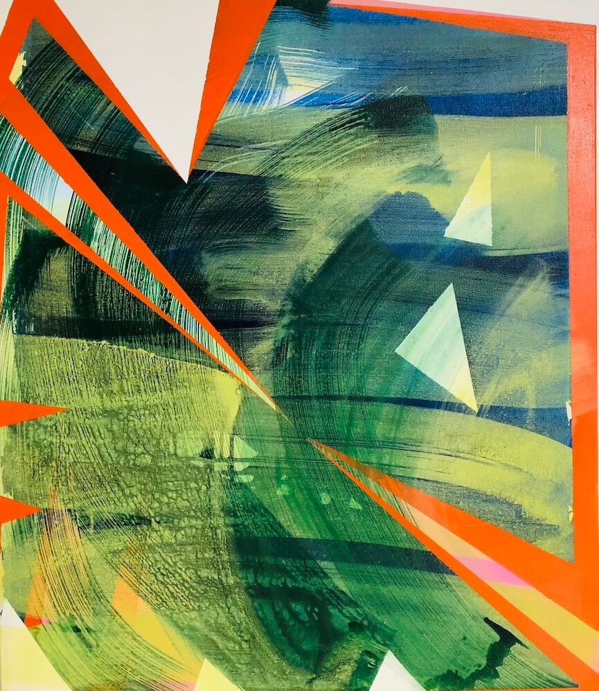 Almost, 110 x 95 cm, lacquer on canvas, 2021