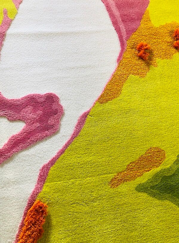Detail Berlin Rug, 300 x 200 cm, wool and linen on canvas, 2021 (wall/ floor rug)