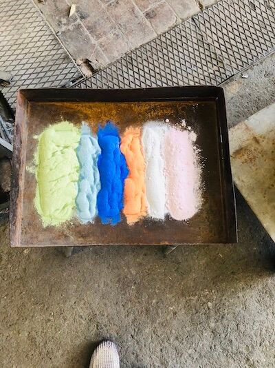 Color Pigments Painting Balloons, ColleVilca Factory, Tuscany, 2022