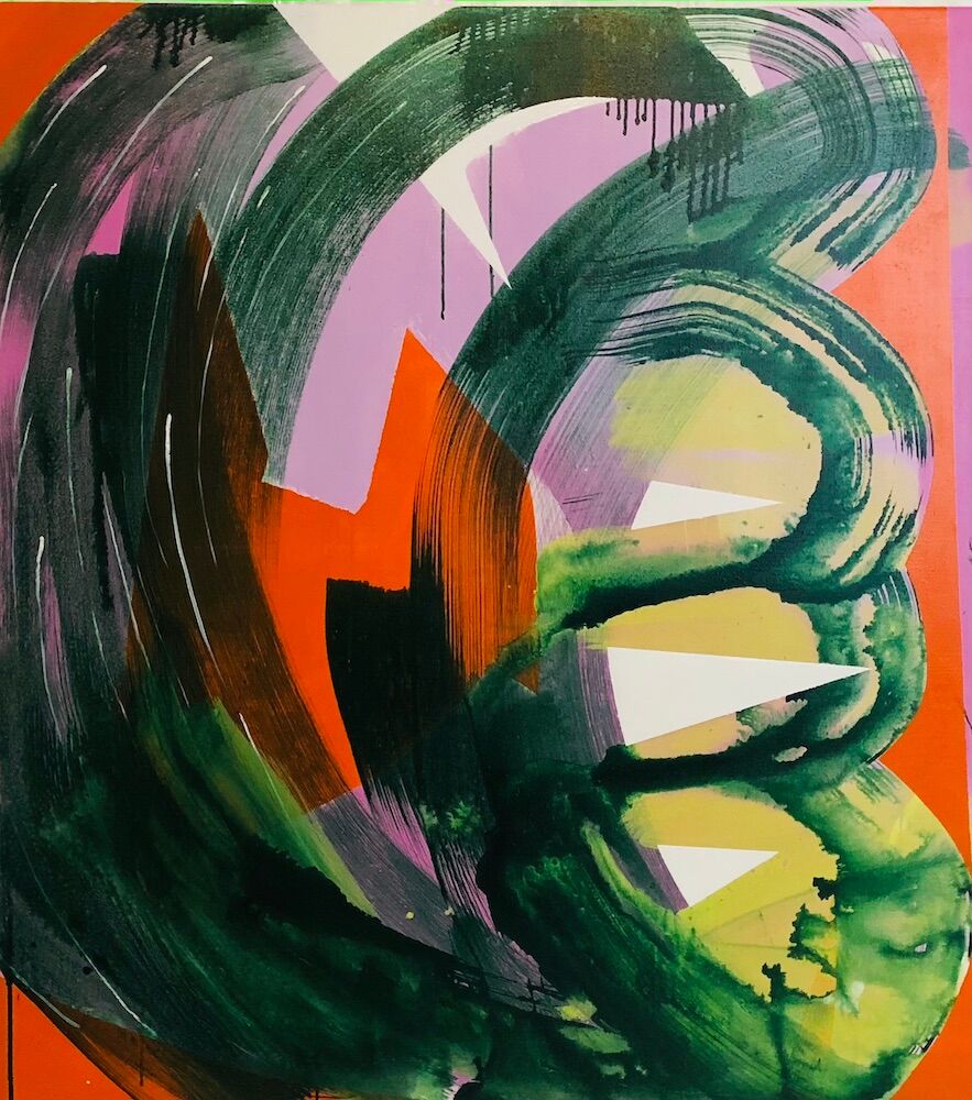 Mein Herz brennt wie Benzin, 155 x 125 cm, lacquer on canvas, 2021