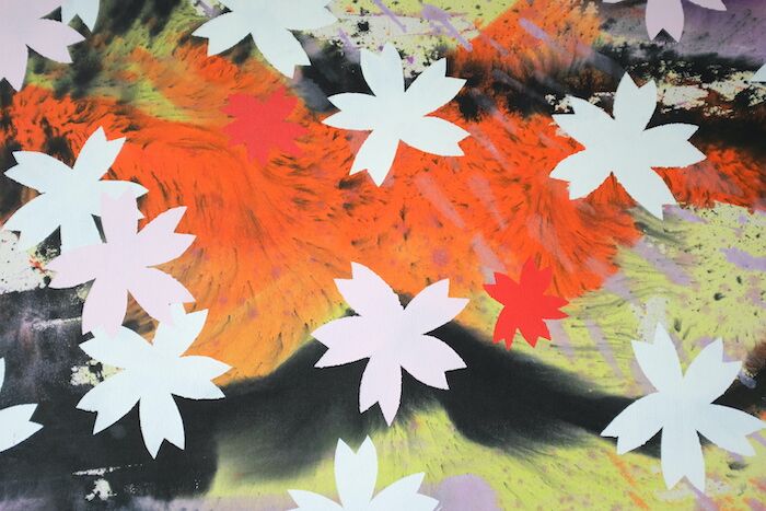 Untitled (Tokyo), 220 x 260 cm, ink, oil pastell and lacquer on canvas, 2022 (Detail)