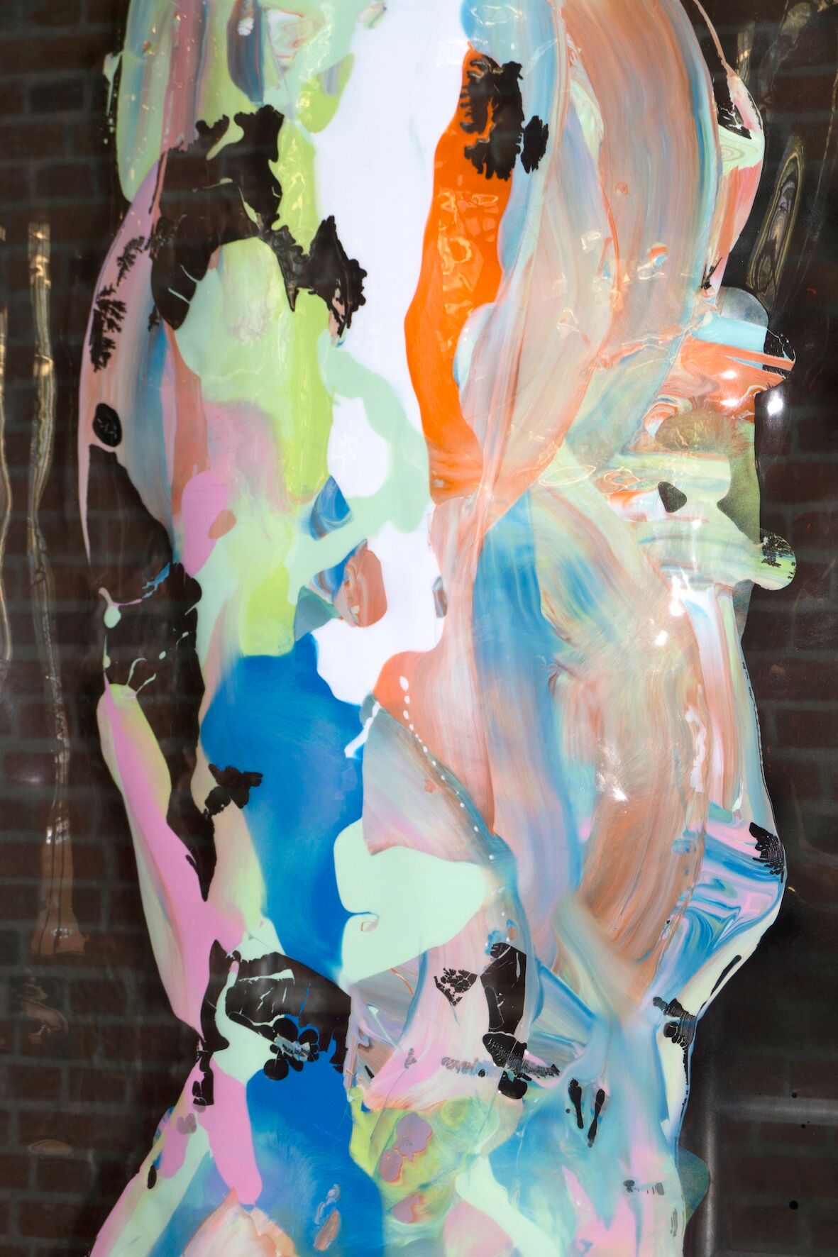 Commissioned work, Installation Detail, 2017, gloss paint on PVC / Photo: Alexander Freudenberger
