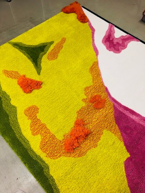 Berlin Rug, 300 x 200 cm, wool and linen on canvas, 2021 (wall/ floor rug)